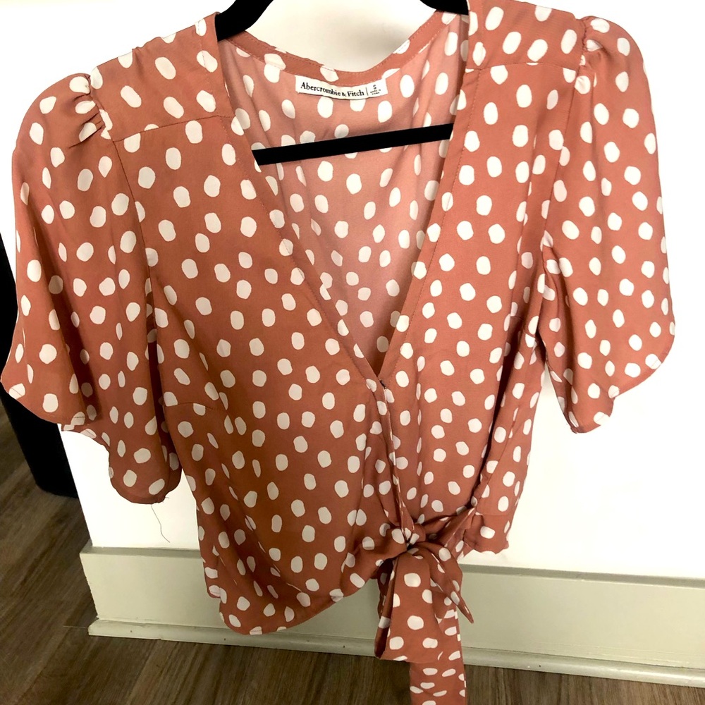Abercrombie Polka Dot Wrap Top